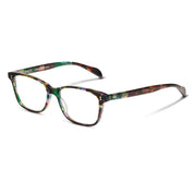 Tropical Flowers SALT women's rectangular eyeglasses on white background