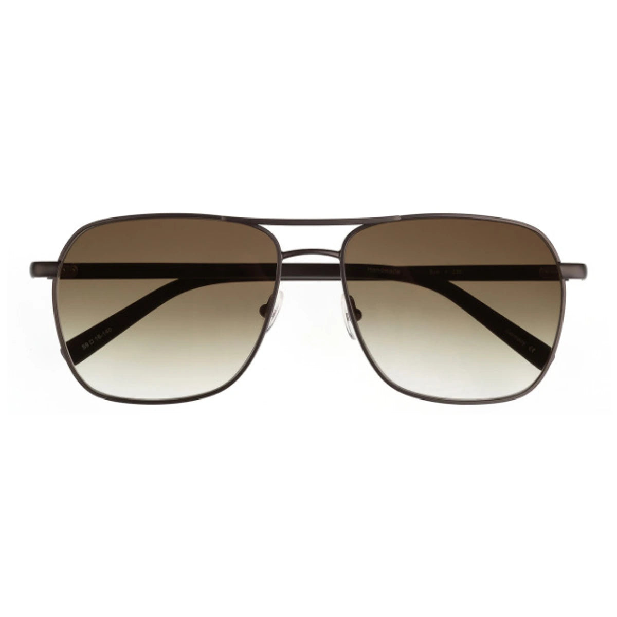 Black gradient tinted luxury metal navigator sunglasses