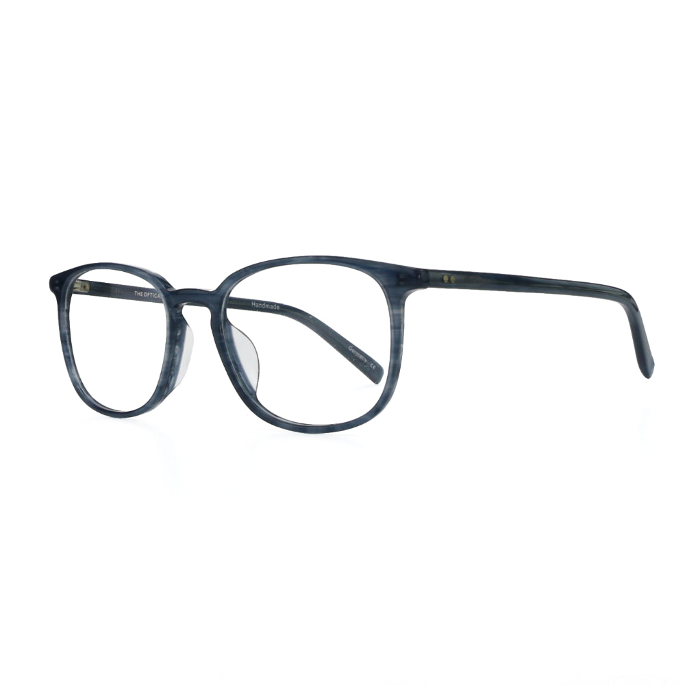 Blue plastic square shaped handmade glasses for men