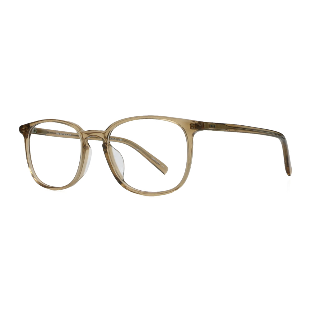 Bronze plastic square shaped handmade glasses for men