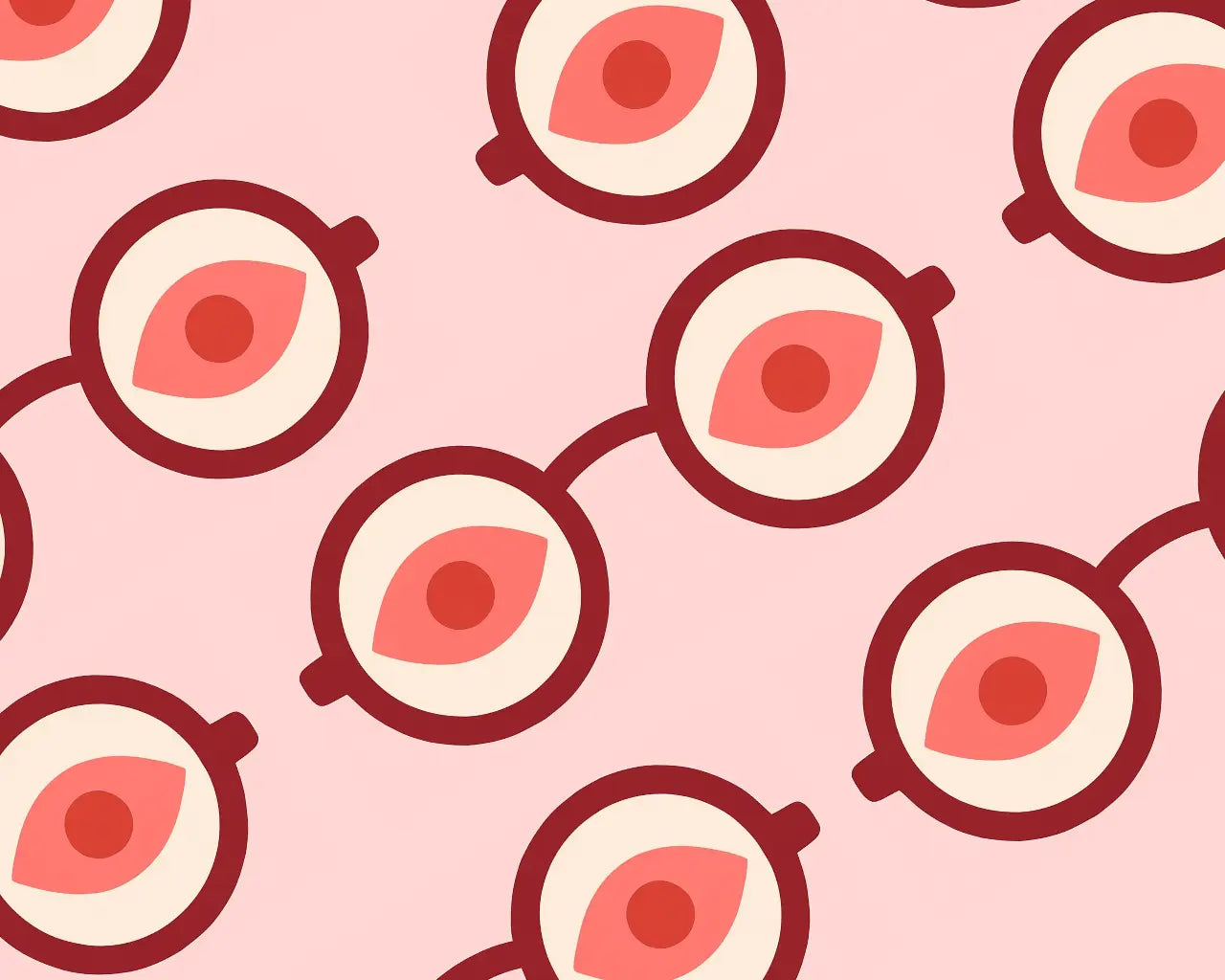 Abstract image of eyeglasses and eyes
