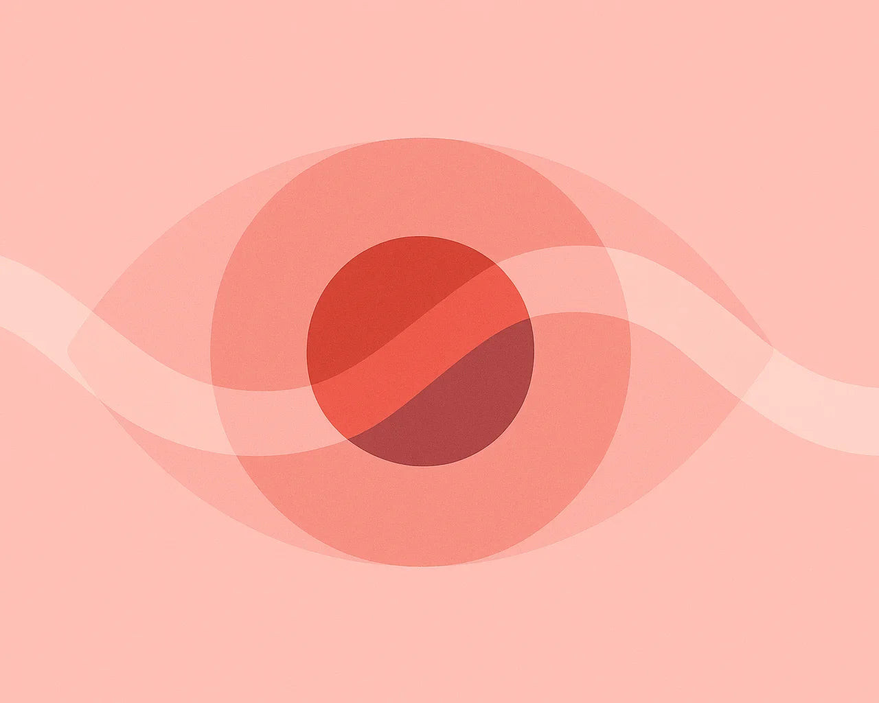 Abstract eye image with wavy line