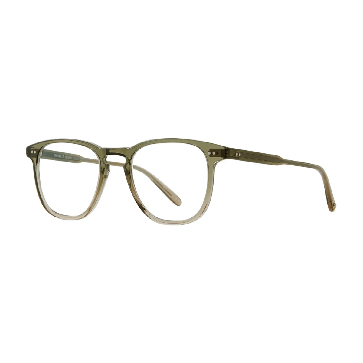 Olive fade GLCO Brooks square plastic luxury eyewear