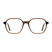 Brown Andy Wolf oversized women's eyeglasses on white background