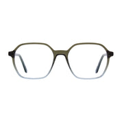 Olive Andy Wolf oversized women's eyeglasses on white background