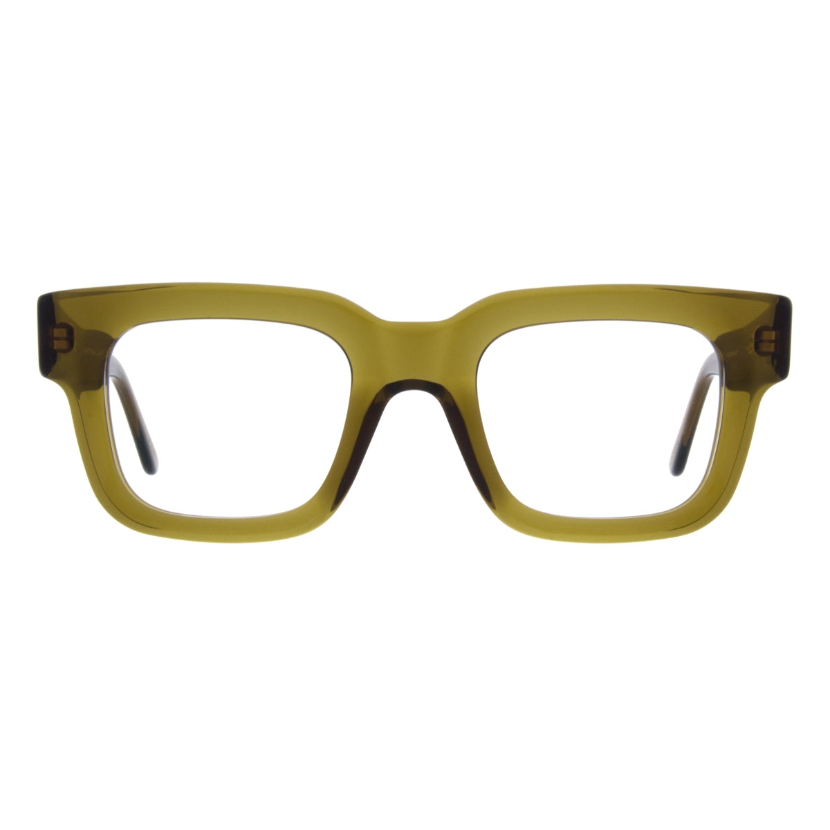 Green Andy Wolf eyeglasses on white background