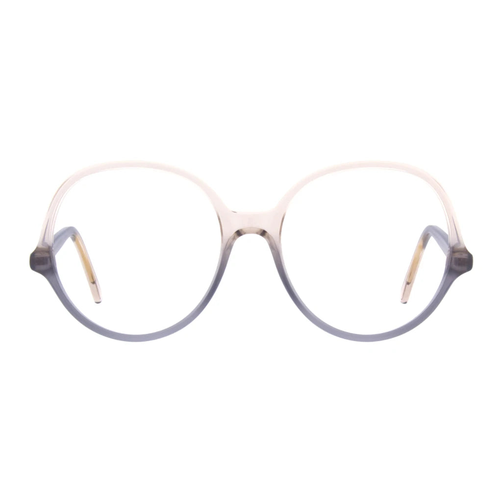 Blue clear vintage retro luxury handmade eyeglasses by Andy Wolf