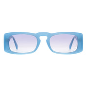 Blue Andy Wolf geometric luxury sunglasses on white background