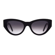 Black Andy Wolf cat-eyed sunglasses on white background