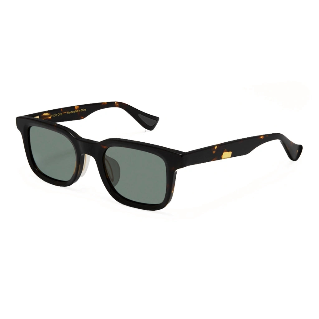 Tortoise rectangular plastic running polarized sunglasses
