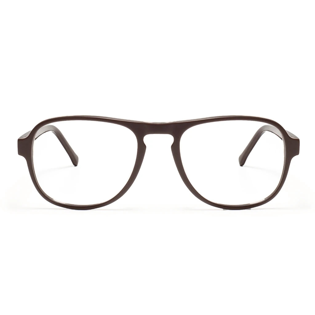 Matte Brown Dunn active prescription aviator shaped eyeglasses by Article One at The Optical Co