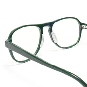 Green inside Dunn active prescription aviator shaped eyeglasses by Article One at The Optical Co