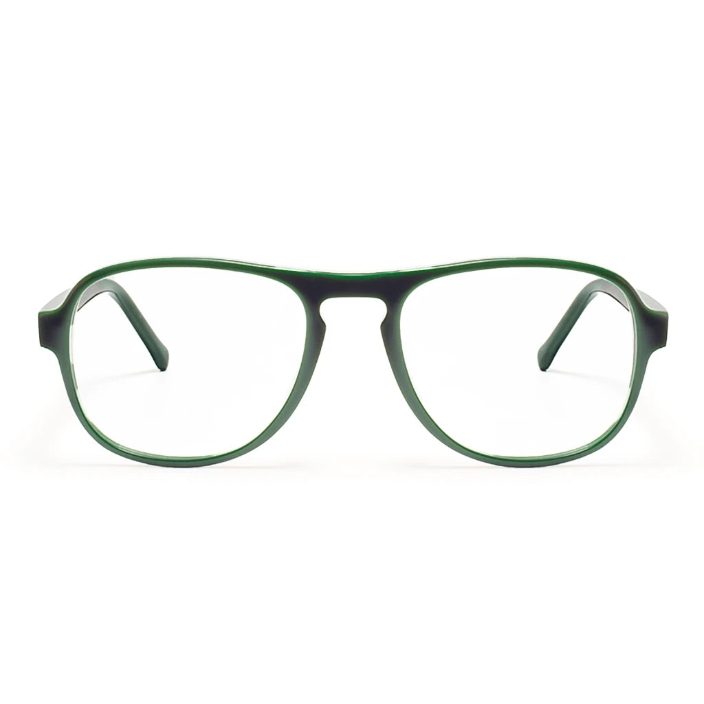 Green Dunn active prescription aviator shaped eyeglasses by Article One at The Optical Co