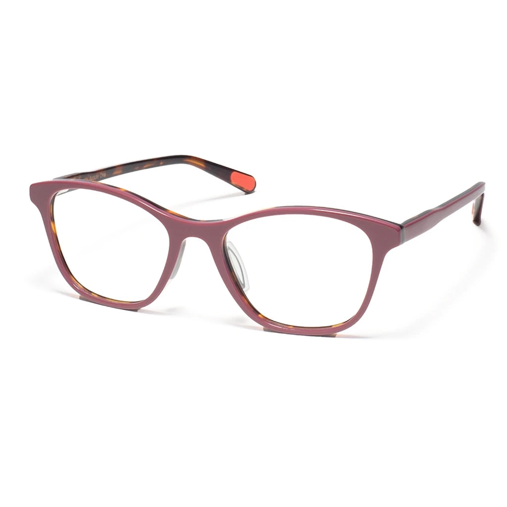 Mauve tortoise side Jewell active prescription eyeglasses by Article One at The Optical Co