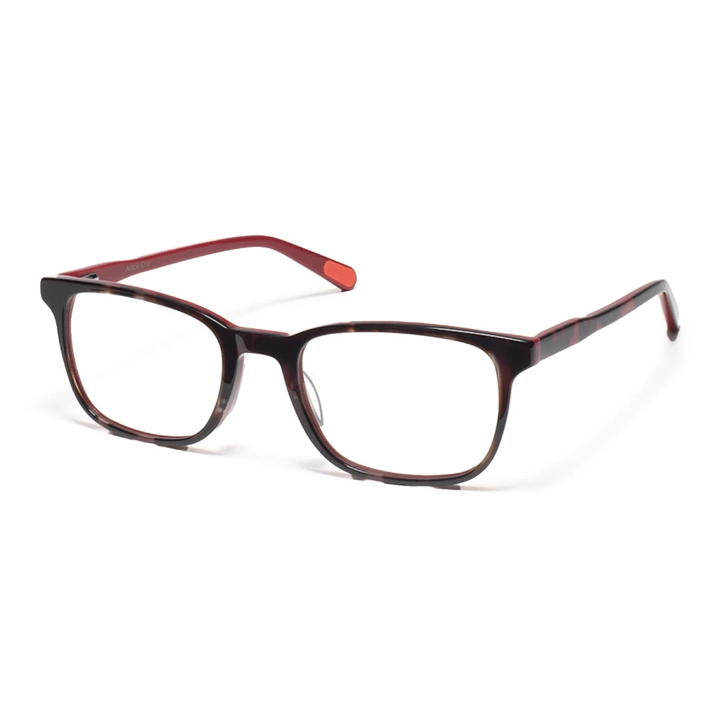Red tortoise inside Payne rectangular active prescription eyeglasses by Article One at The Optical Co