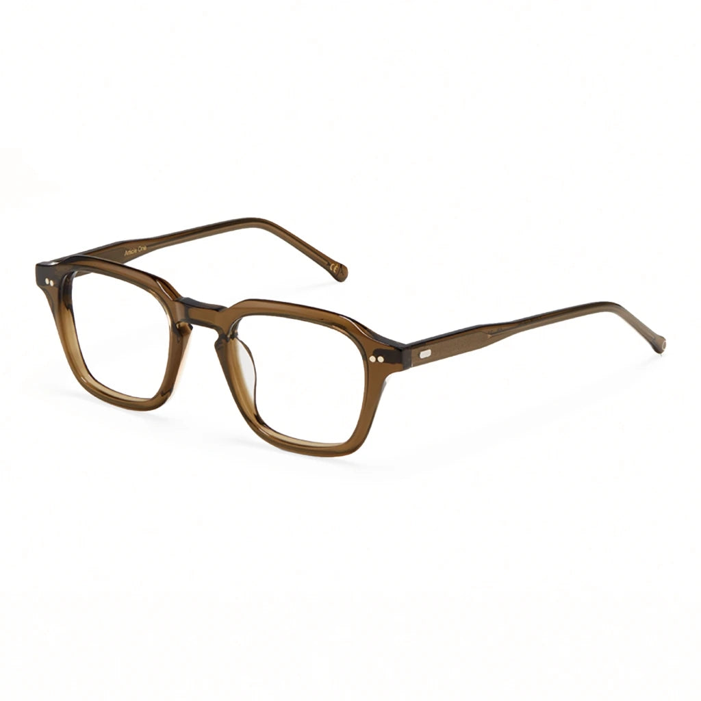 Olive green Sage prescription eyeglasses by Article One at The Optical Co