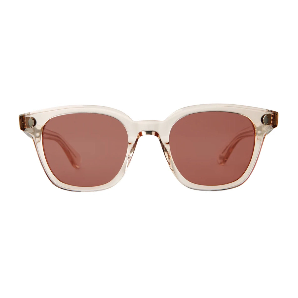 Clear large Garrett Leight Broadway wayfarer sunglasses for men and women.