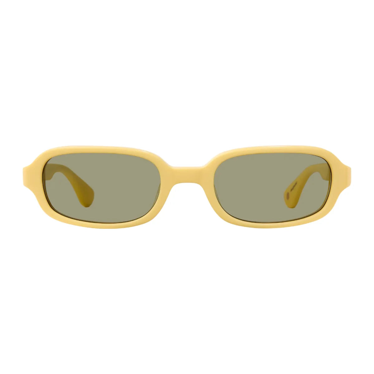 Yellow retro inspired oval sunglasses by GLCO available to order online at The Optical. Co