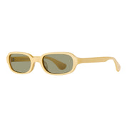 Yellow retro inspired oval sunglasses by GLCO available to order online at The Optical. Co