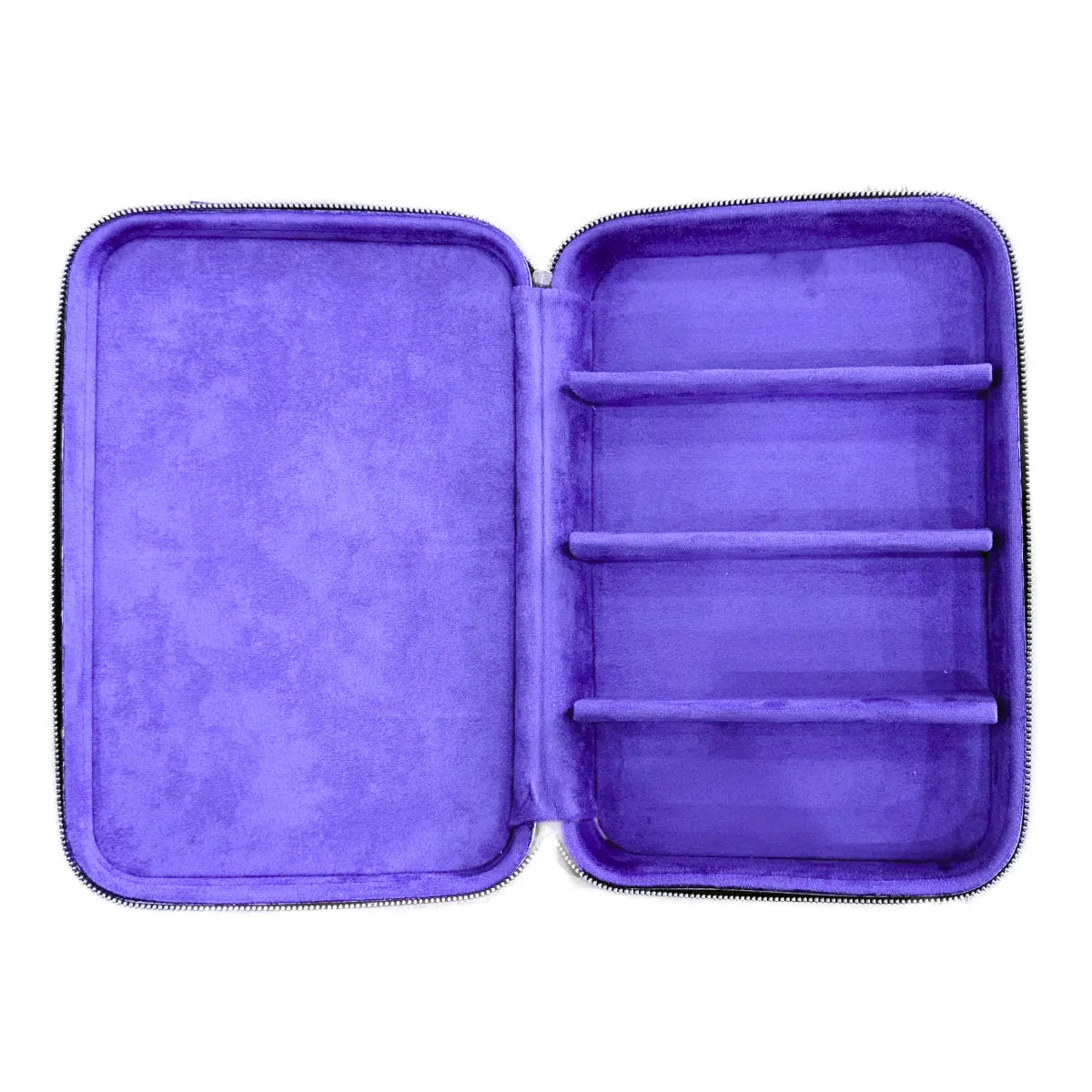 Inside GLCO Ozzy Osbourne eyeglass travel case on white background