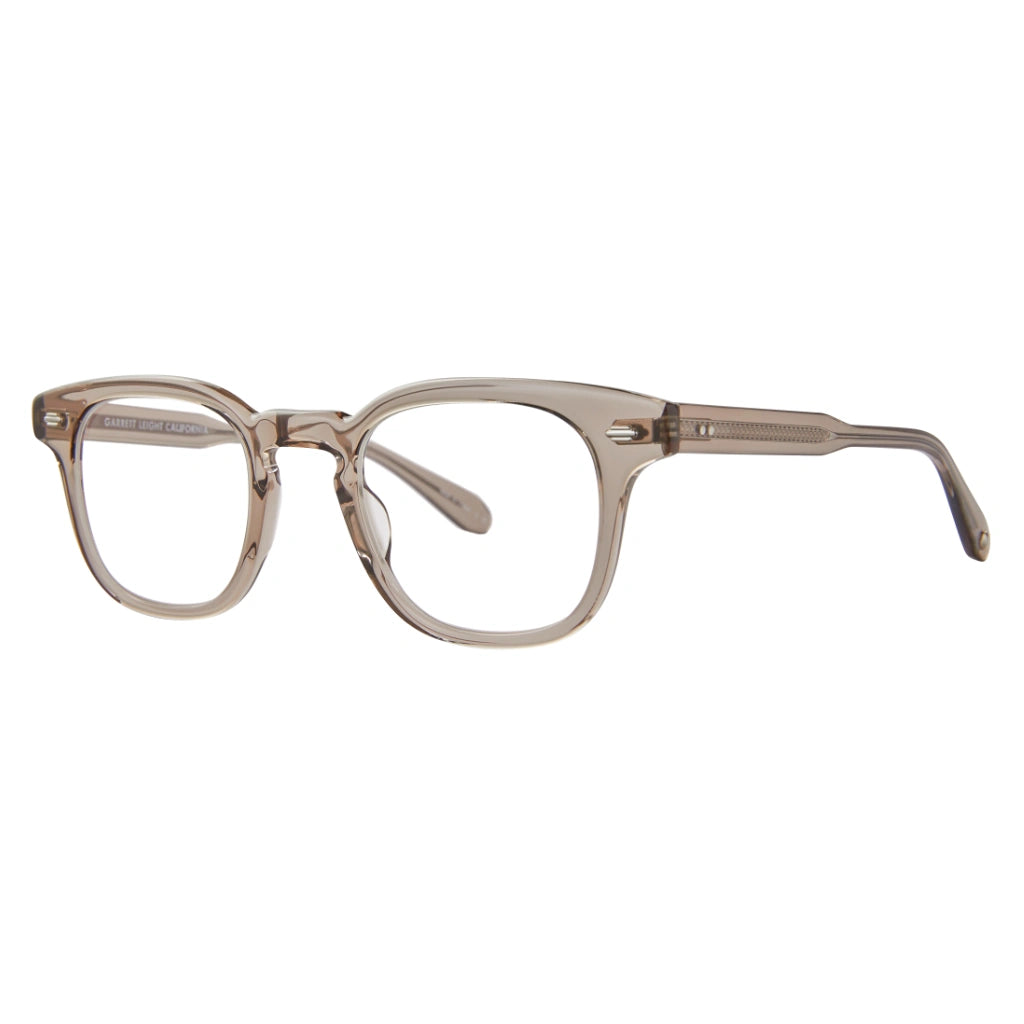 Clear grey Sherwood GLCO '50s inspired tailored prescription eyeglass frames