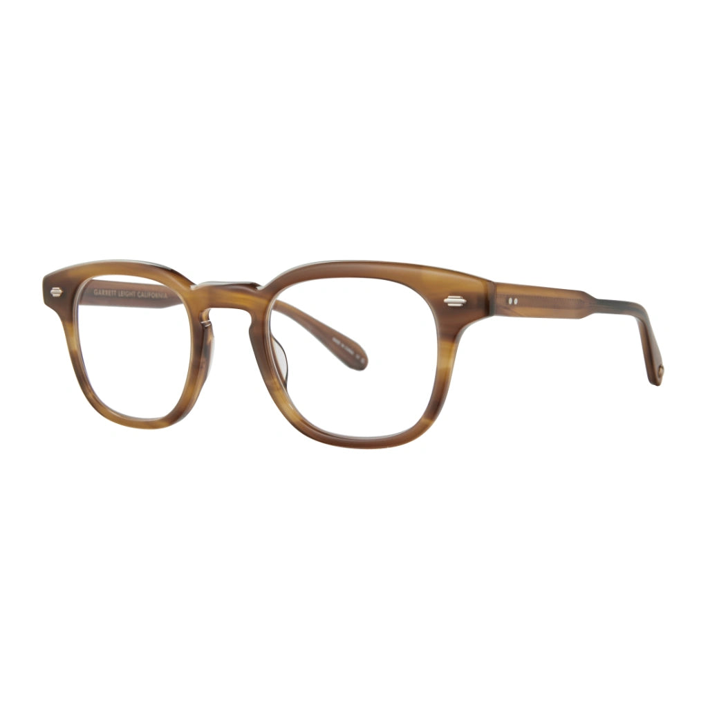 Light brown Sherwood GLCO '50s inspired tailored prescription eyeglass frames