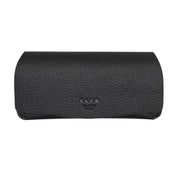 Black GLCO foldable soft eyeglass case on white background