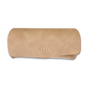 Tan soft GLCO eyeglass sunglass pouch case