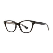 Black Garrett Leight cat eyed glasses for women