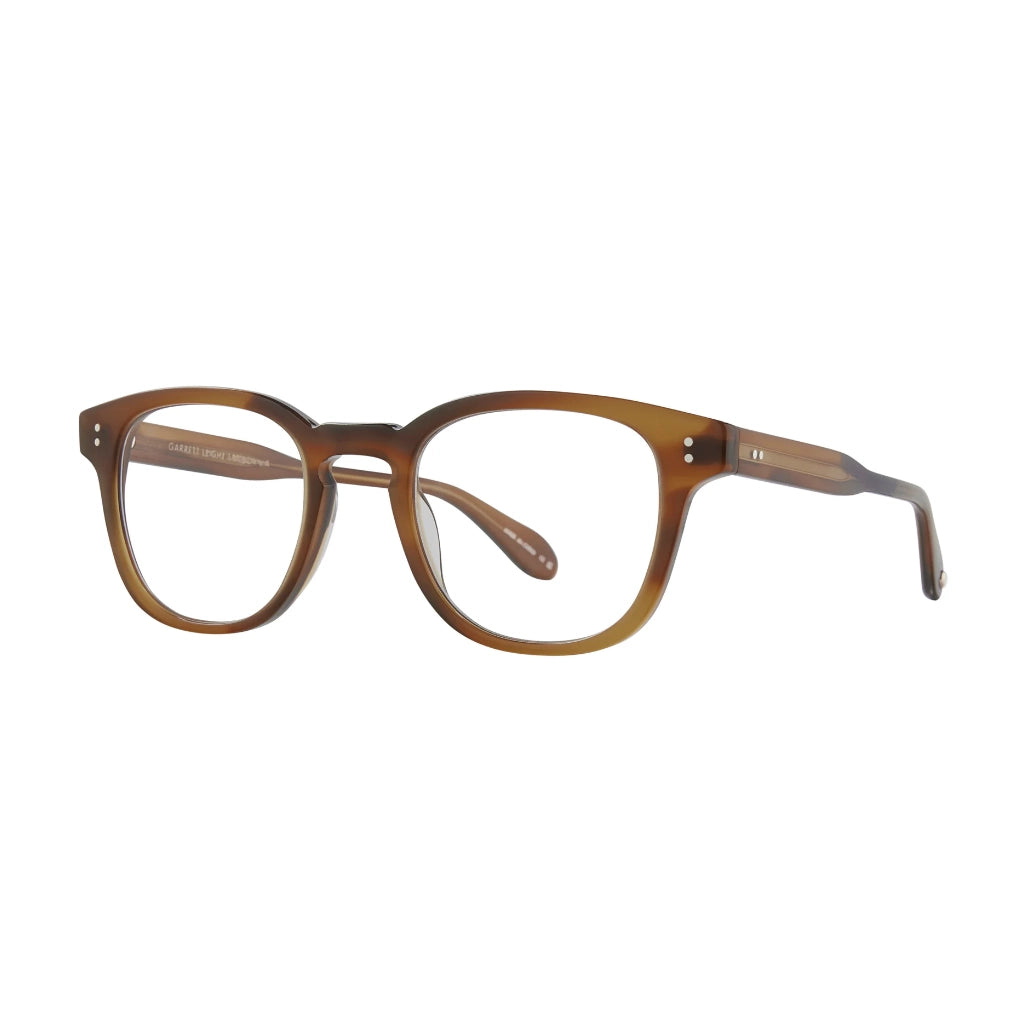 Brown square Garrett Leight plastic luxury eyeglasses for men and women