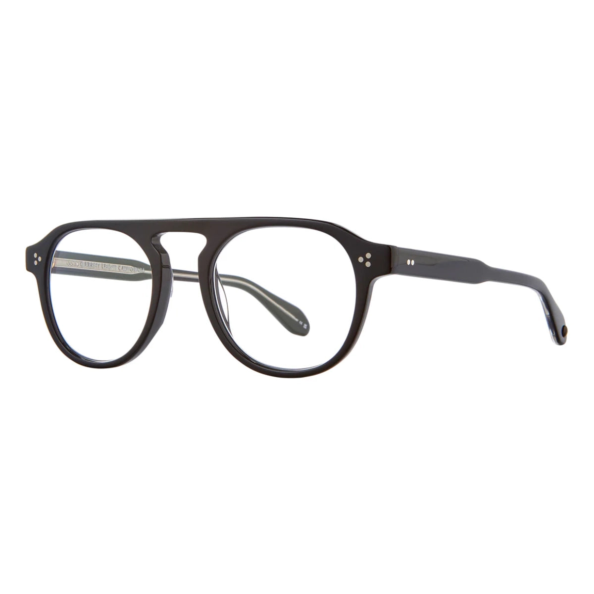 black GLCO Harding eyeglasses on white background