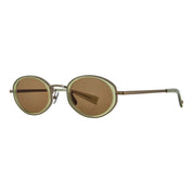 Green oval retro 90s inspired sunglasses by GLCO on white background