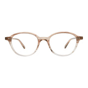 Crystal sand oval modern eyeglass frames by GLCO on white background