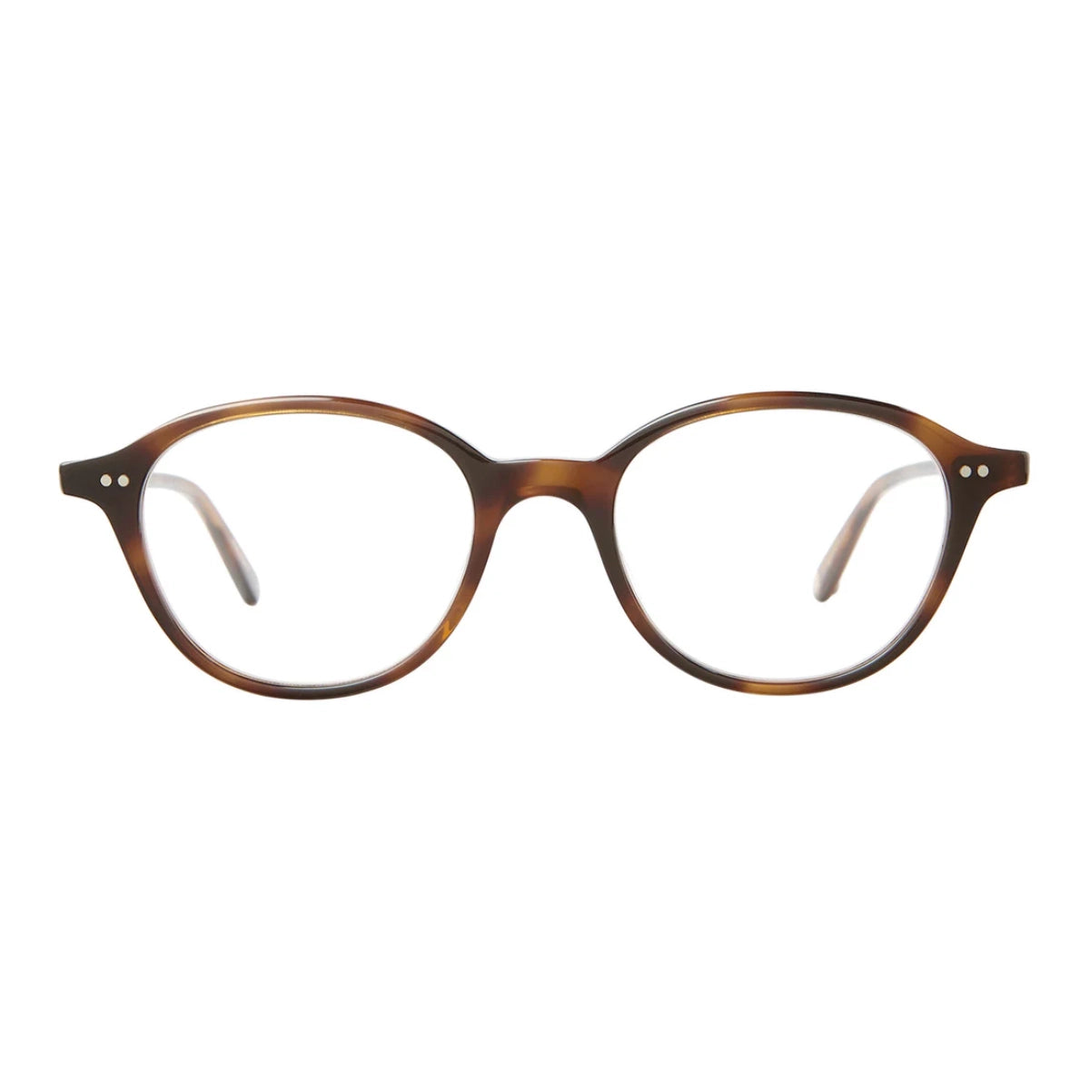 Tortoise oval modern eyeglass frames by GLCO on white background