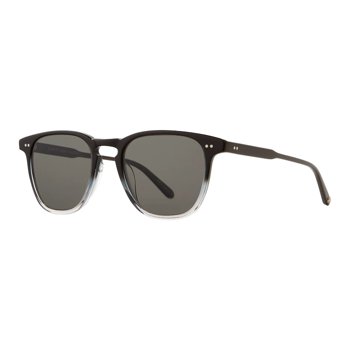 Graphite GLCO Brooks square plastic sunglasses with glass lenses