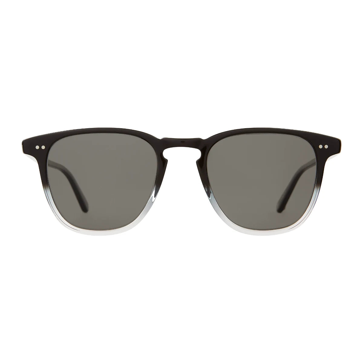 Black fade GLCO Brooks square plastic sunglasses with glass lenses