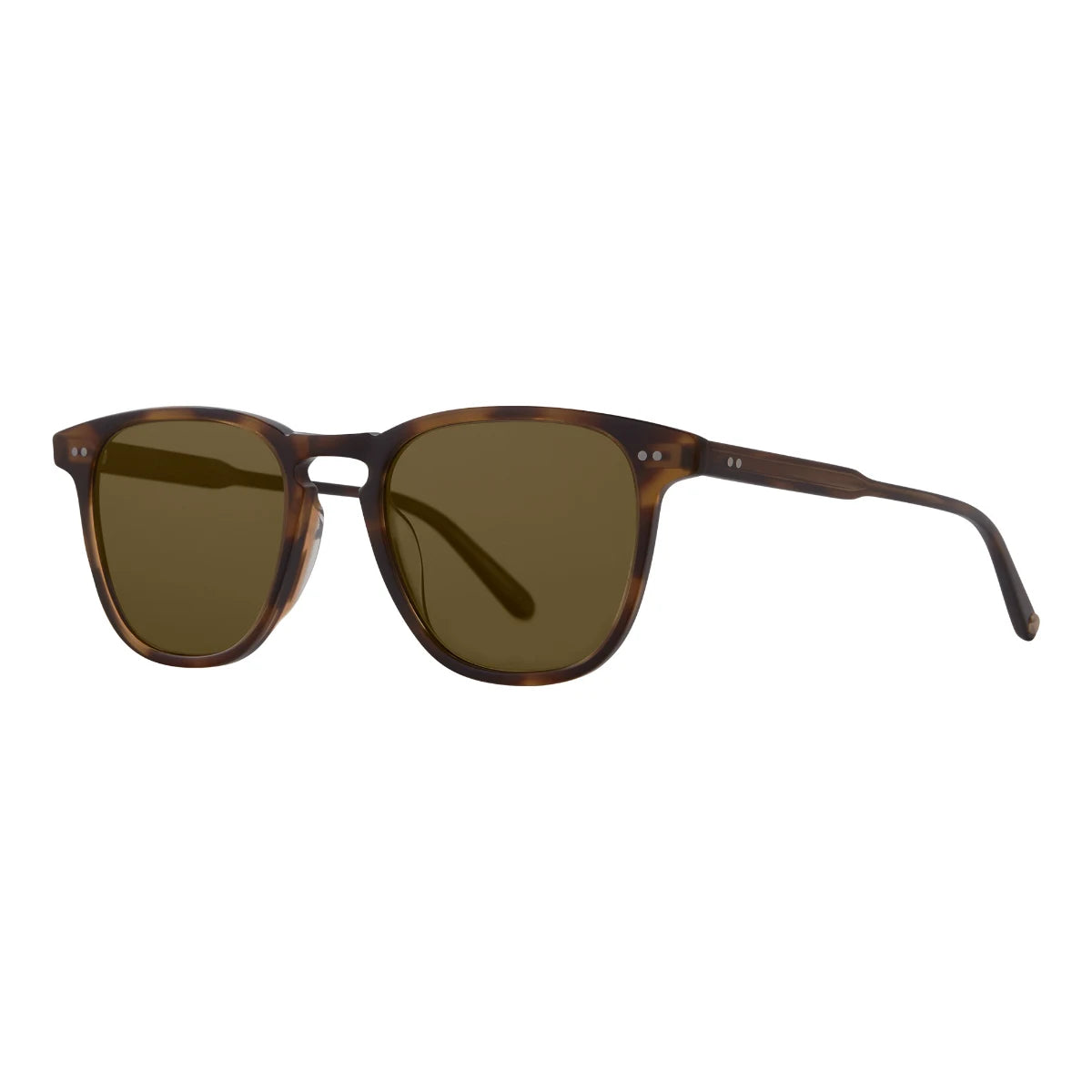 Tortoise GLCO Brooks square plastic sunglasses with glass lenses