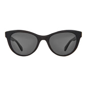 Black GLCO oversized women's cat-eyed sunglasses on white background