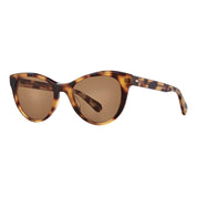 Tortoise GLCO oversized women's cat-eyed sunglasses on white background