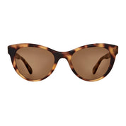Tortoise GLCO oversized women's cat-eyed sunglasses on white background