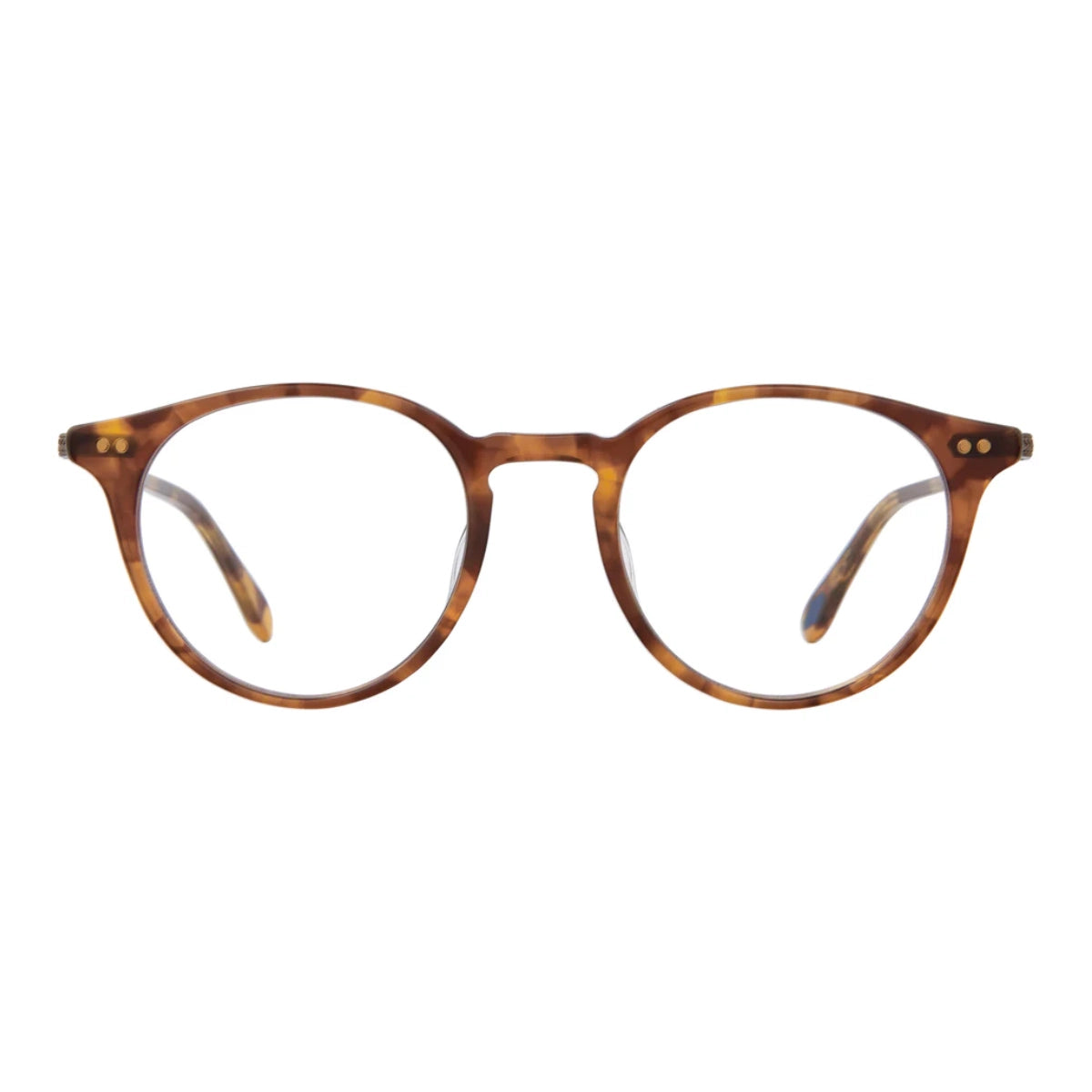 Tortoise Clune J round eyeglasses frames on white background