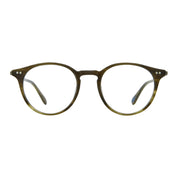 Green Clune J round eyeglasses frames on white background