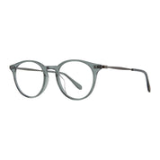 Blue Clune J round eyeglasses frames on white background