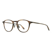 tortoise Garrett Leight Hampton J plastic round eyeglasses with titanium adjustable nose pads