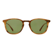 Light tortoise GLCO Blue Collection Kinney J square plastic sunglasses with glass lenses