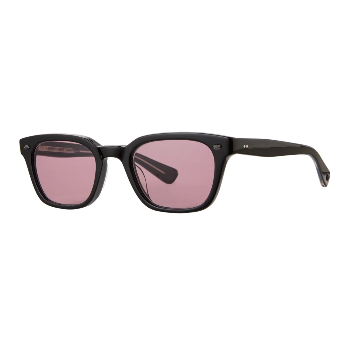 Black narrow rectangular plastic wayfarer sunglasses by GLCO