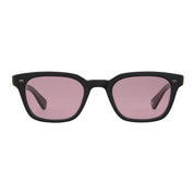 Black narrow rectangular plastic wayfarer sunglasses by GLCO