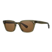 Green willow narrow rectangular plastic wayfarer sunglasses by GLCO