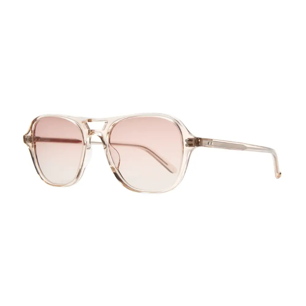 Clear plastic Garrett Leight luxury polarized sunglasses online at The Optical Co