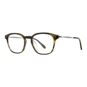 Ivy Garrett Leight Clark J metal and plastic eyeglasses on white background
